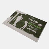 A Great Golfer And The Best Score Funny Mat ドアマット (アングル)