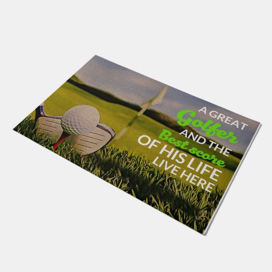 A Great Golfer Doormat, Golf Player ドアマット (アングル)