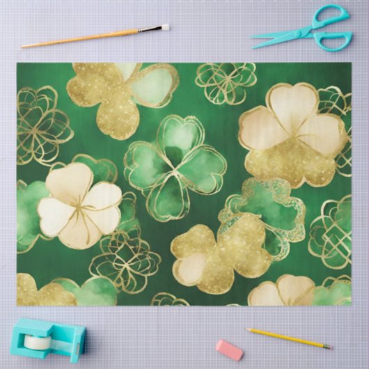 A Green and Gold St Patrick's Series Design #8 薄葉紙 (クラフト)