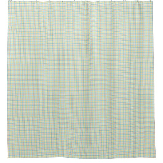 A green plaid shower curtain shown both flat シャワーカーテン (正面)
