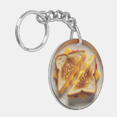 A Grilled Cheese Sandwich on a Plate キーホルダー (正面左)