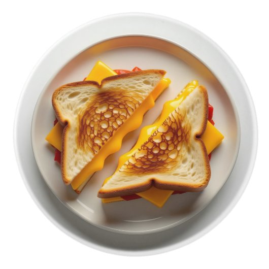 A Grilled Cheese Sandwich on a Plate セラミックノブ (正面)