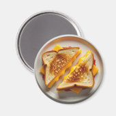 A Grilled Cheese Sandwich on a Plate マグネット (正面/裏面)
