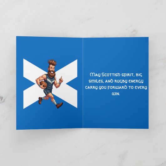 A Grinning Scottish Rugby Runner カード (内部)