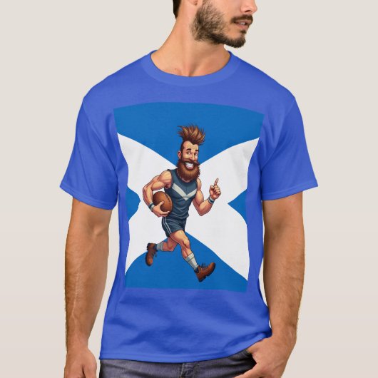A Grinning Scottish Rugby Runner Tシャツ (正面)