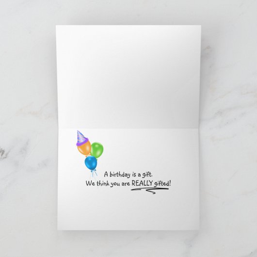 A Group Jungle誕生日 カード (内部)