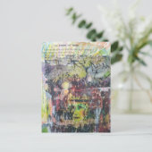 A grungy face verbs mixed media collage ポストカード (スタンド正面)