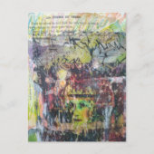 A grungy face verbs mixed media collage ポストカード (正面)