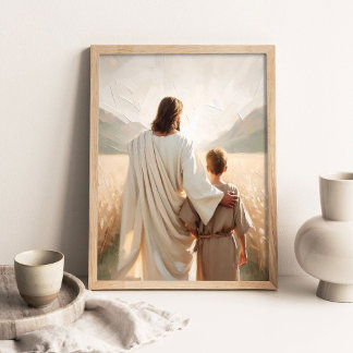 A Guiding Hand, Christian Wall Art, Picture of Jes ポスター
