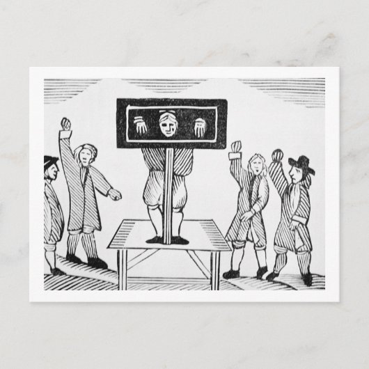 A Guilty Man in the Village Pillory, copy of a 16t ポストカード (正面)
