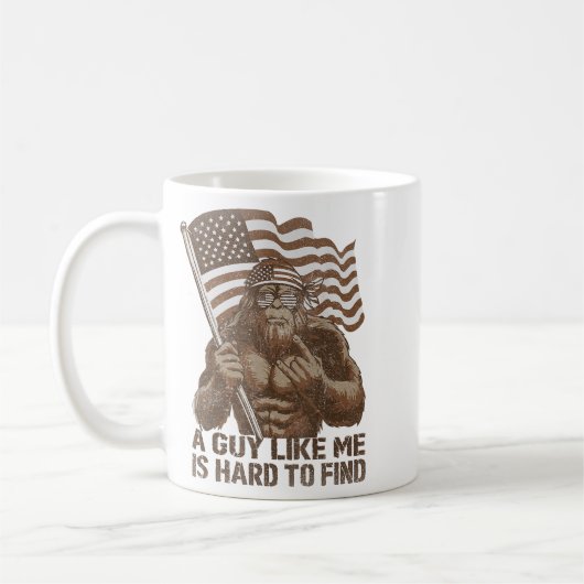 A Guy Like Me Is Hard To Find Bigfoot Usa American コーヒーマグカップ (左)