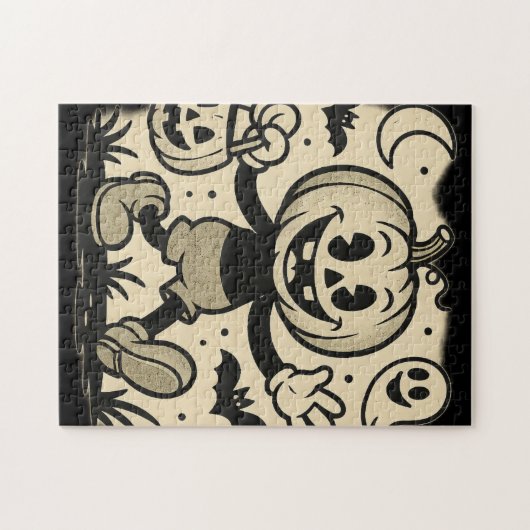 A Halloween puzzle with a retro comic book feel. ジグソーパズル (横)