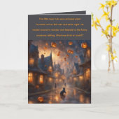 A Halloween Story greeting Card  カード (黄色い花)