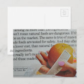 A Hand Holds Orange Long Ingredients List  ポストカード (正面/裏面)