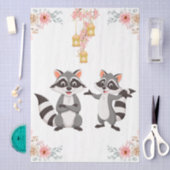 A happy and playful mood, just like the raccoons.  薄葉紙 (クラフト)