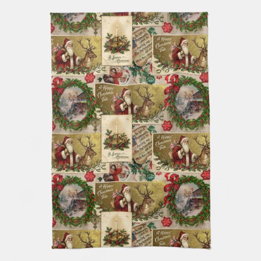 A Happy Christmas Tide キッチンタオル (縦)