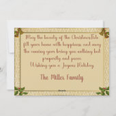 A Happy Christmas Tide シーズンカード (裏面)