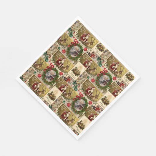 A Happy Christmas Tide スタンダードランチョンナプキン (角)