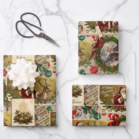A Happy Christmas Tide ラッピングペーパーシート (正面)
