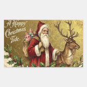 A Happy Christmas Tide 長方形シール (正面)