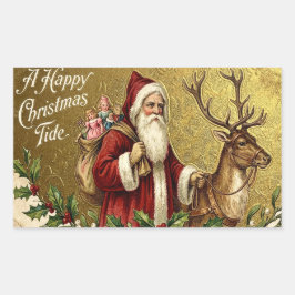 A Happy Christmas Tide 長方形シール