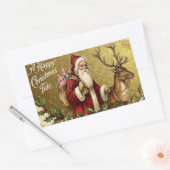 A Happy Christmas Tide 長方形シール (封筒)