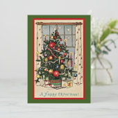 A Happy Christmas, vintage illustration, カード (スタンド正面)