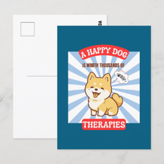 A Happy Dog Cute Dog 案内ポストカード