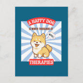 A Happy Dog Cute Dog 案内ポストカード (正面)