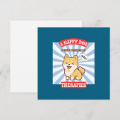 A Happy Dog Cute Dog Card 案内状 (正面/裏面)