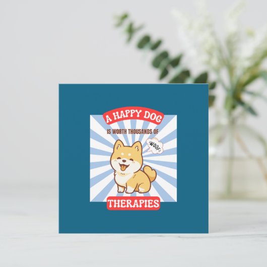 A Happy Dog Cute Dog Card 案内状 (スタンド正面)