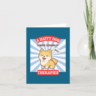 A Happy Dog Cute Dog Card 案内状