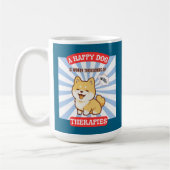 A Happy Dog Shiba cute dog コーヒーマグカップ (左)