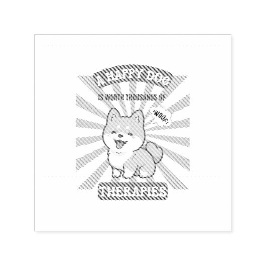 A Happy Dog Shiba cute dog セルフインキングスタンプ (デザイン)