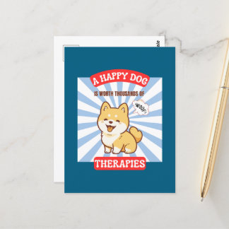 A Happy Dog Shiba cute dog ポストカード