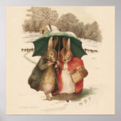 “A Happy Pair” by Beatrix Potter ポスター (正面)