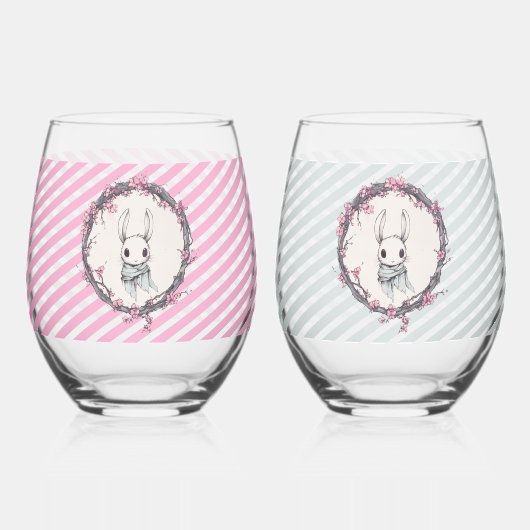 A Hare's Spring ステムなしワイングラス (左)