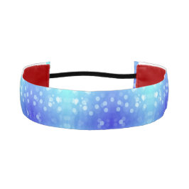 A headband with a blue gradient and white polka  アスレチックヘッドバンド