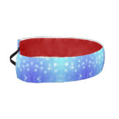 A headband with a blue gradient and white polka アスレチックヘッドバンド (左)