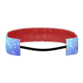 A headband with a blue gradient and white polka アスレチックヘッドバンド (裏面)
