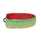 A headband with a vibrant zigzag pattern in green アスレチックヘッドバンド (左)