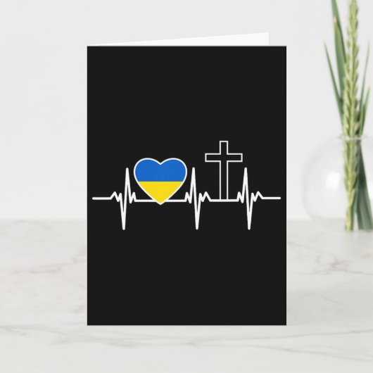 A Heart For Jesus And Ukraine - Christian Clothing カード (正面)