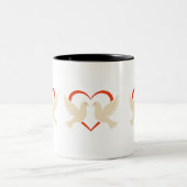 a Heart Mug – Love & Peace Symbol ツートーンマグカップ (中央)