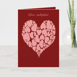  A Heart Of Hearts Romantic Design Monotone Pink カード