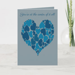A Heart Of Hearts Romantic Design Pastel Blue  カード