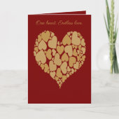  A Heart Of Hearts Romantic Design Pastel Ochre カード (正面)