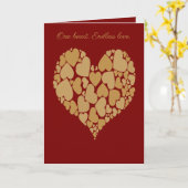  A Heart Of Hearts Romantic Design Pastel Ochre カード (黄色い花)
