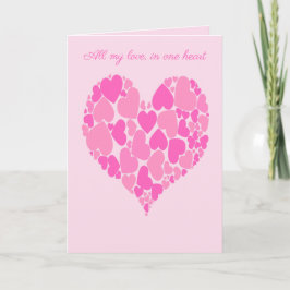 A Heart Of Hearts Romantic Design Pastel Pink カード