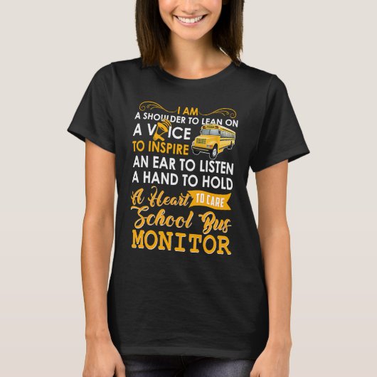 A Heart To Care School Bus Monitor Driver Speed St Tシャツ (正面)