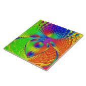 a heart with a psychedelic and colorful style タイル (側面)